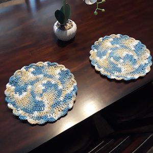 Crochet Bistro Placemats, Bistro Placemats, Placemats, Home Decor, Tableware
